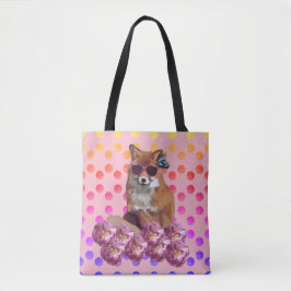 Bolso De Tela Fox Art y puntos y puntos Tote Bag