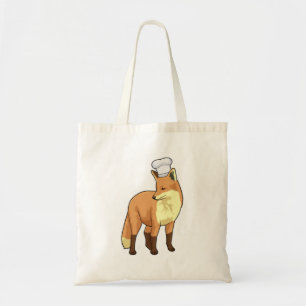 Bolso De Tela Fox como cocinero con gorra de chef
