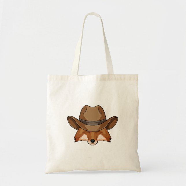 Bolso De Tela Fox como Cowboy con Gorra (Frente)
