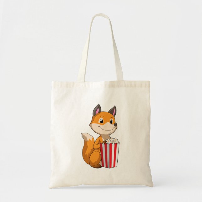 Bolso De Tela Fox con Popcorn (Frente)