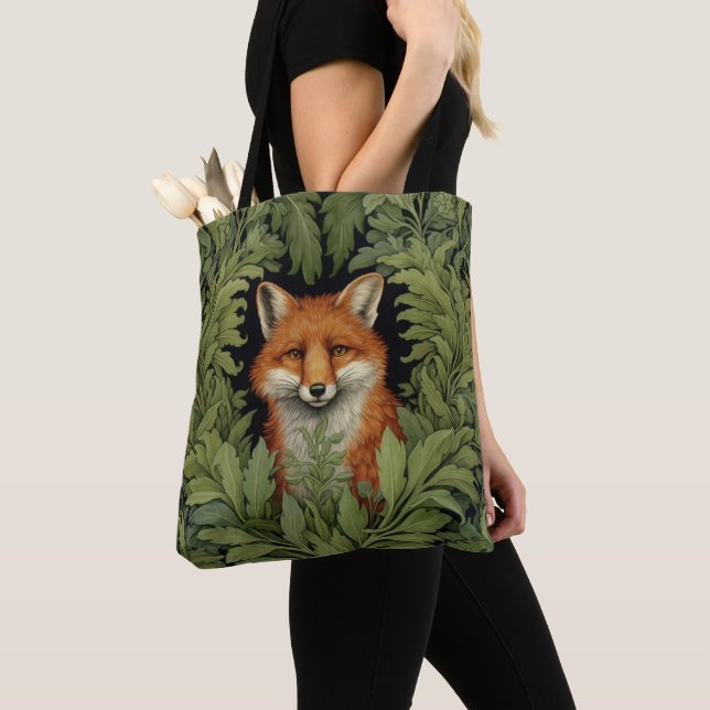 Bolso De Tela Fox de Art Nouveau en el bosque (Detalle)