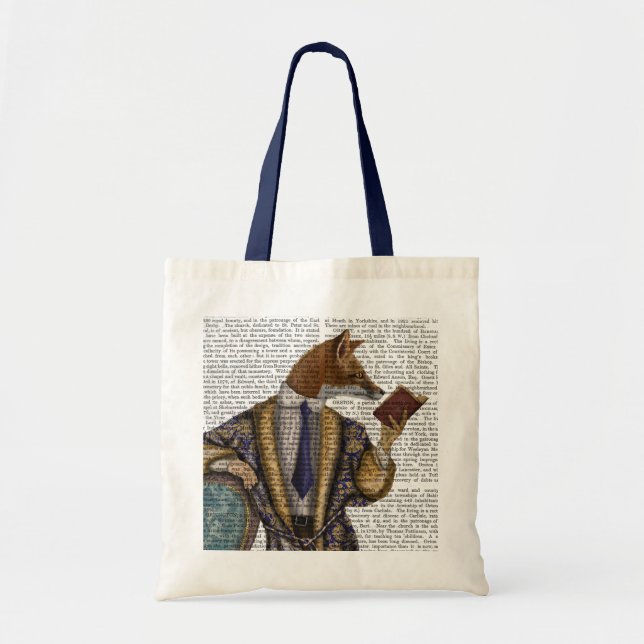 Bolso De Tela Fox de lectura de libros (Frente)