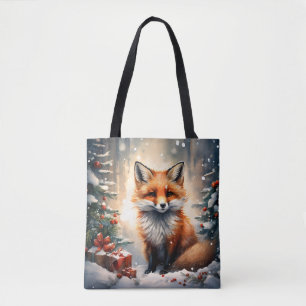 Bolso De Tela Fox de pequeños Navidades