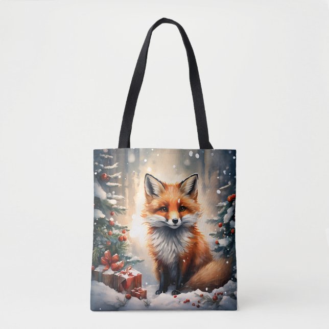 Bolso De Tela Fox de pequeños Navidades (Anverso)