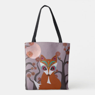 Bolso De Tela Fox del cráneo del azúcar