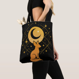 Bolso De Tela Fox del Desierto Celeste - Luna y Estrellas Cósmic