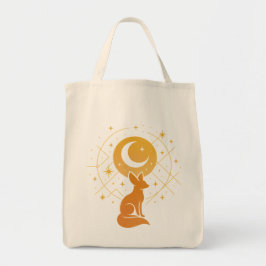 Bolso De Tela Fox del Desierto Celeste - Luna y Estrellas Cósmic