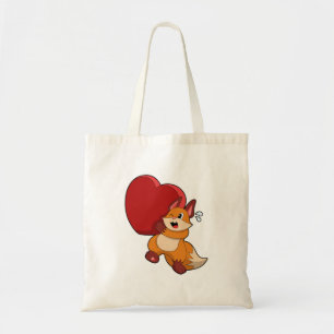 Bolso De Tela Fox en el amor con el corazón