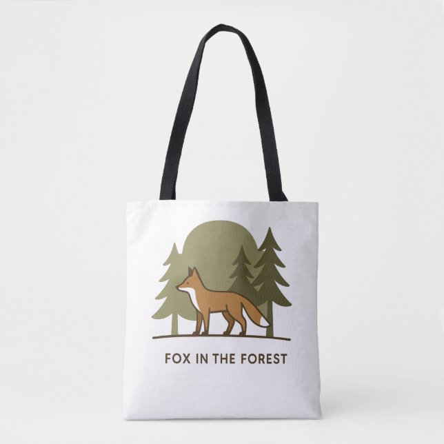 Bolso De Tela Fox en el bosque (Anverso)