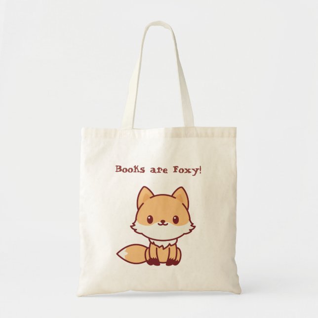 Bolso De Tela Fox lindo con el texto de encargo (Frente)