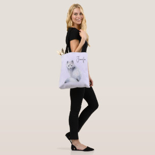Bolso De Tela Fox nórdica con marcas florales