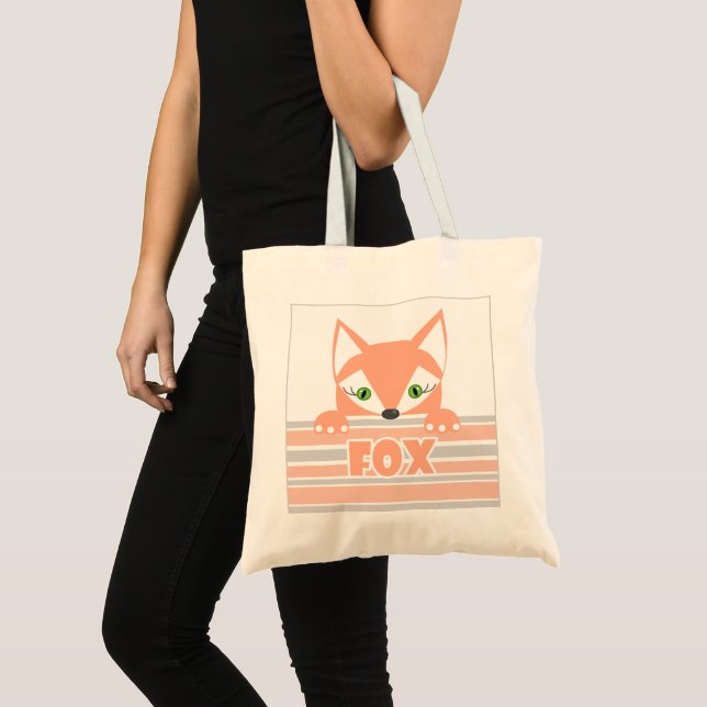Bolso De Tela Fox pequeña y curiosa (Anverso (producto))