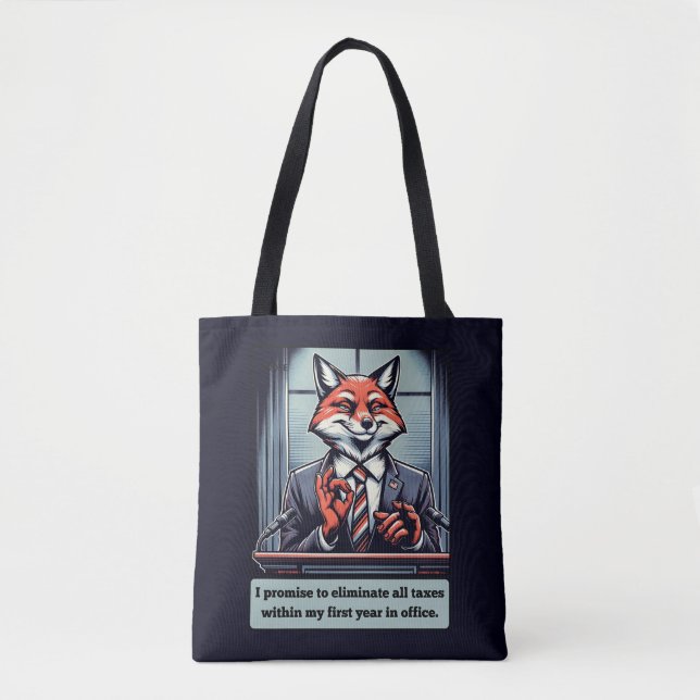 Bolso De Tela Fox presidencial - Gracioso animal satírico (Anverso)