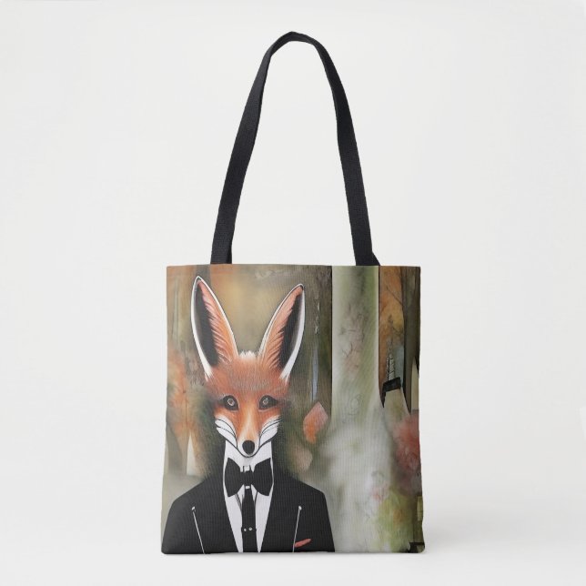 Bolso De Tela Fox roja con Martini (Anverso)