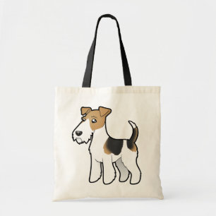 Bolso De Tela Fox terrier del alambre del dibujo animado
