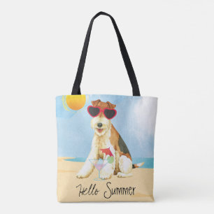 Bolso De Tela Fox terrier del alambre del verano