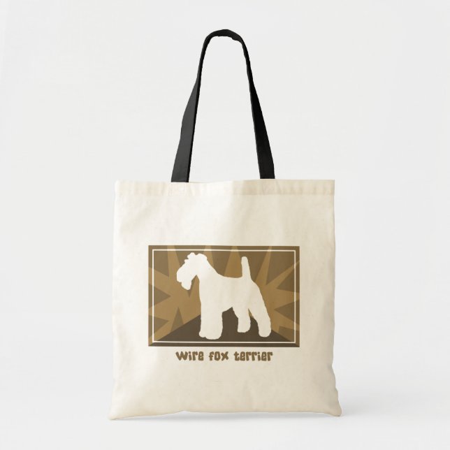 Bolso De Tela Fox terrier terroso del alambre (Frente)