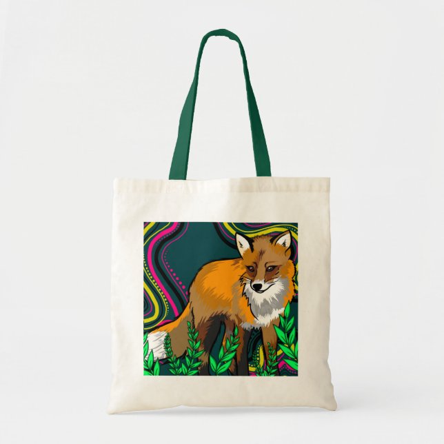 Bolso De Tela Fox Tote Bag (Frente)