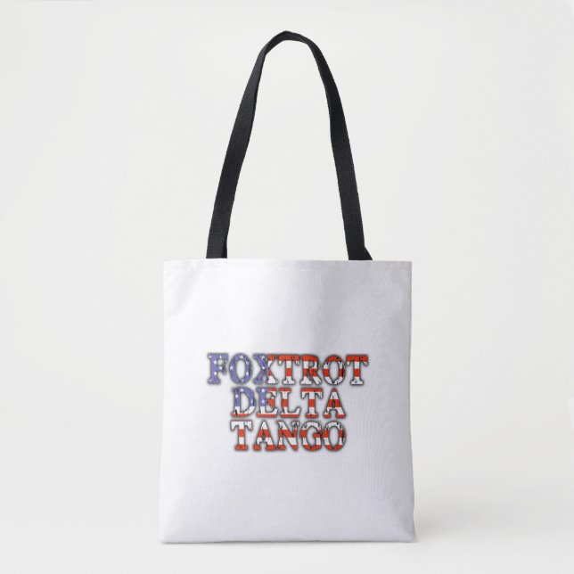 Bolso De Tela Foxtrot Delta Tango Patriótico (Anverso)