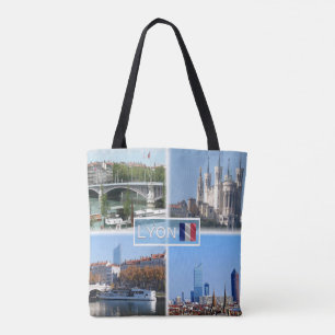 Bolso De Tela FR Lyon - Pont Lafayette - Basílica de Fourviere 