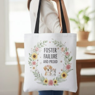 Bolso De Tela Fracaso Floral Foster - Regalo Orgulloso Adoptante