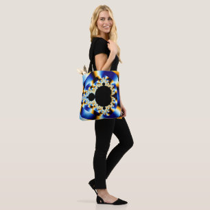 Bolso De Tela Fractal azul con apariencia sedosa