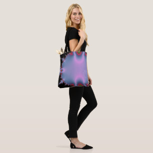 Bolso De Tela Fractal Azul y Rosa Caliente