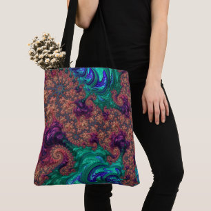 Bolso De Tela Fractal de tono jewel