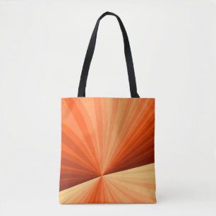 Bolso De Tela Fractal gráfico de vainilla roja, Naranja abstract
