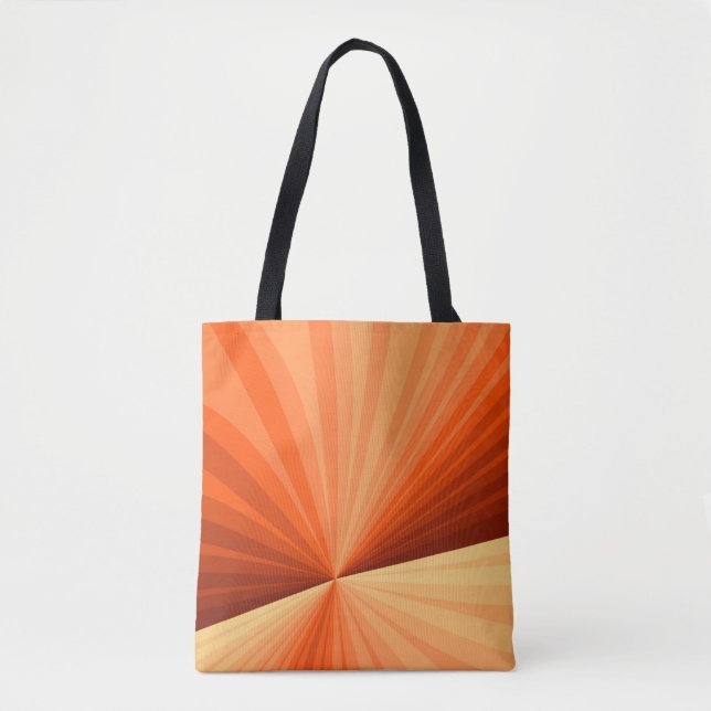 Bolso De Tela Fractal gráfico de vainilla roja, Naranja abstract (Anverso)