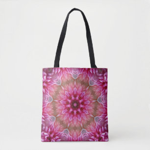 Bolso De Tela Fractal Mandala Floral Psicodelia