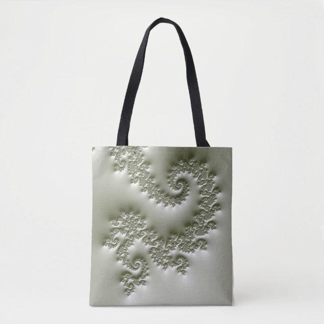 Bolso De Tela Fractal verde pálido (Anverso)