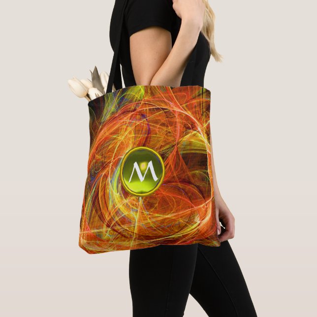 Bolso De Tela Fracturas de Naranja amarillo de GEM MONOGRAM (Detalle)