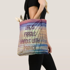 Bolso De Tela Frágil Life Prayer