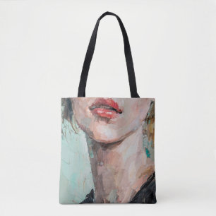 Bolso De Tela Fragmento de la pintura artística. Retrato de un c