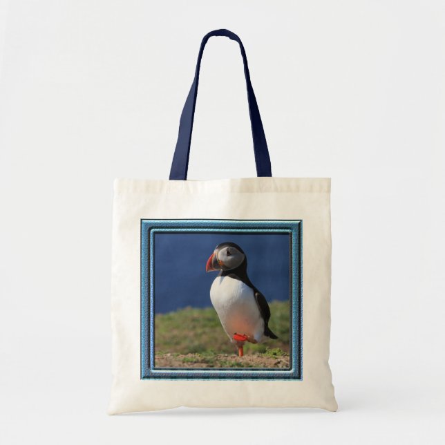 Bolso De Tela Frailecillos de la isla de Skomer (Frente)