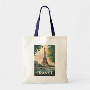 Bolso De Tela France Eiffel Tower Travel Art Vintage