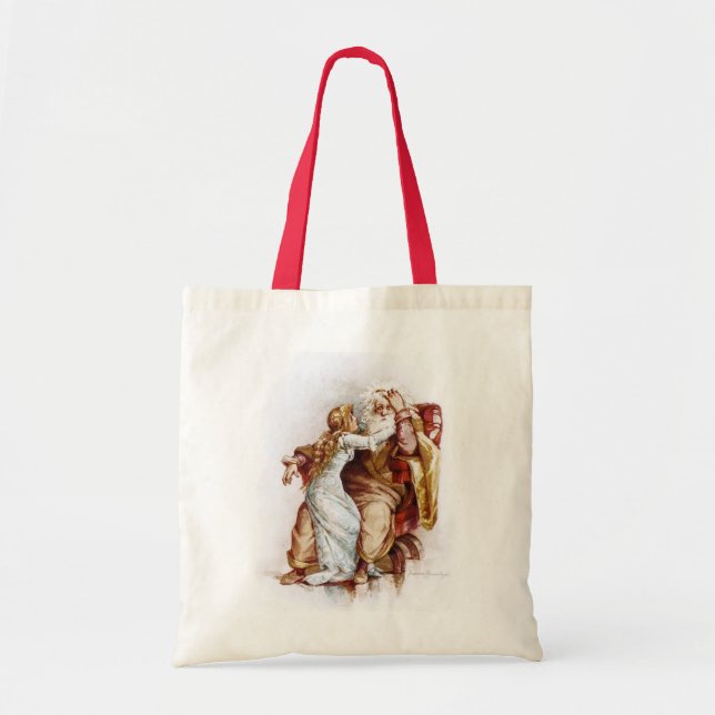 Bolso De Tela Frances Brundage: Rey Lear y Cordelia (Frente)