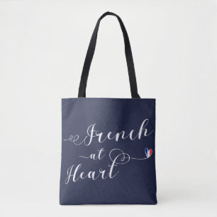 Bolso De Tela Francés en Heart Grocery Bag, Francia