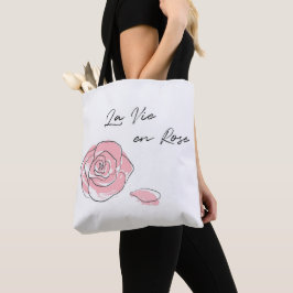 Bolso De Tela Francés La Vie en Rosa