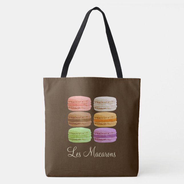 Bolso De Tela Francés Macarons - pasteles muti-coloreados (Anverso)