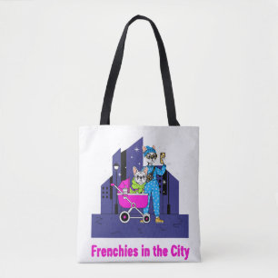 Bolso De Tela Franceses divertidos en la ciudad   Lindo francés 