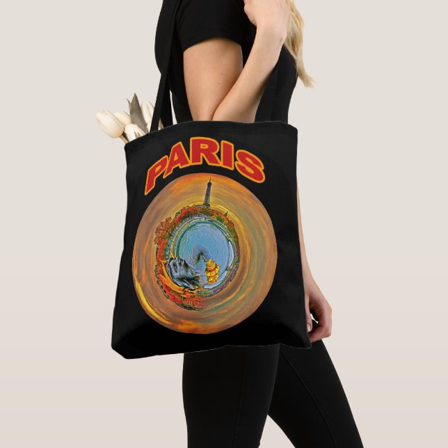 Bolso De Tela Francia París  (Detalle)