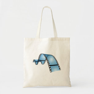 Bolso De Tela Franja de película azul