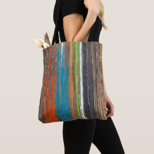 Bolso De Tela franja vertical de pintura