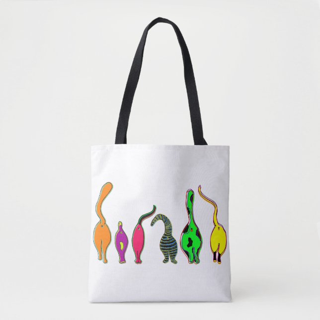 Bolso De Tela Frascos de gato coloridos (Anverso)