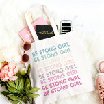Bolso De Tela Frase de inspiración Chica de color moderno<br><div class="desc">Frase de inspiración Chica de color moderno</div>