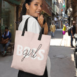 Bolso De Tela Frase del jefe del Chica rosado Pastel moderno<br><div class="desc">Frase del jefe del Chica rosado Pastel moderno</div>