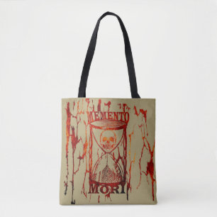 Bolso De Tela Frase Latina - Aprovecha El Día - Cráneo Memento M