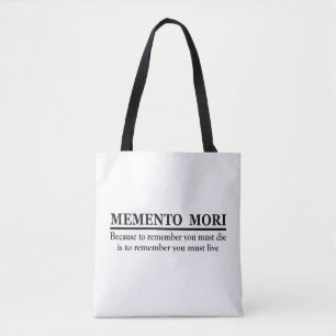 Bolso De Tela Frase latina - Recuerda que morirás